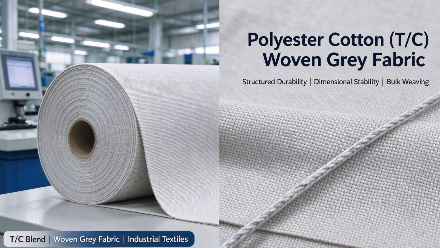 T/C (Polyester/Cotton) Woven Greige Fabric